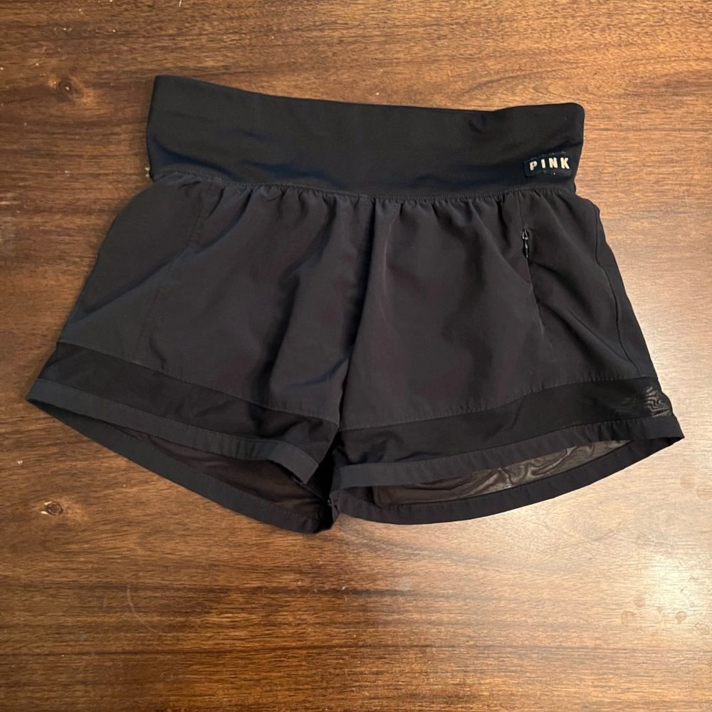 Victoria's Secret PINK Black Lined Ultimate Campus Shorts XS